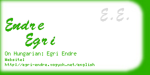 endre egri business card